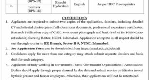 Faculty Positions at National University of Modern Languages Jobs